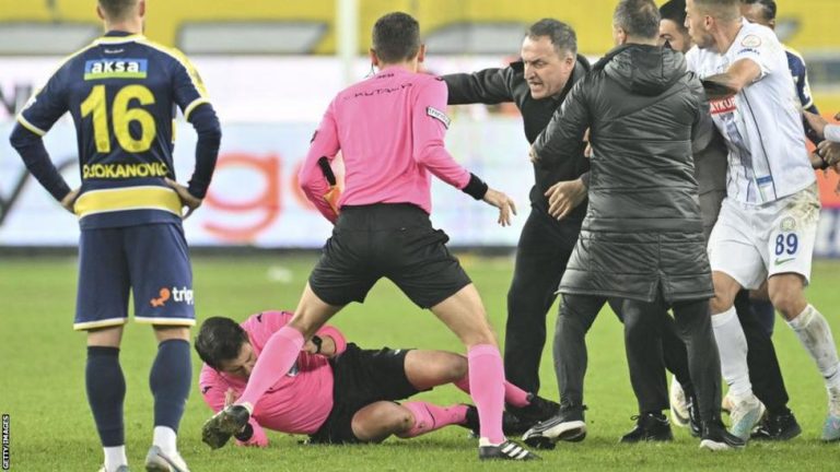 Referee Punched: Turkish FA Halts League Football After Club President Hits Super Lig Official